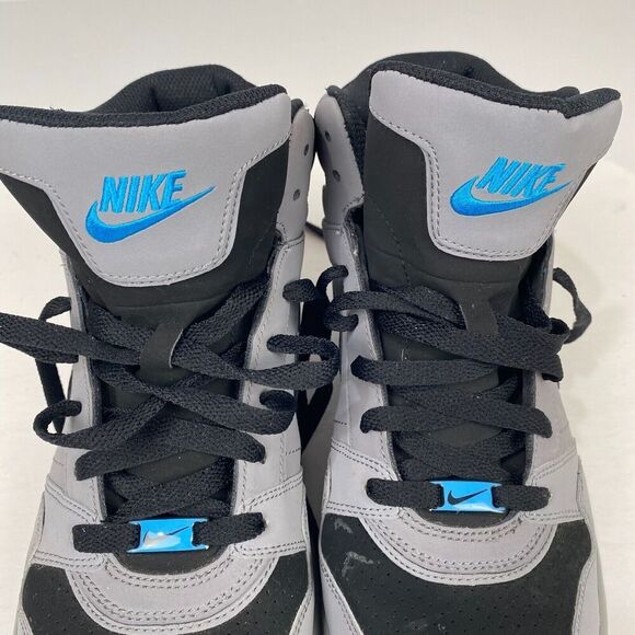 Nike Mens Air 407036-044 Gray/Black/Blue Basketball Shoes Sneakers Size 9 2012 - Picture 8 of 14